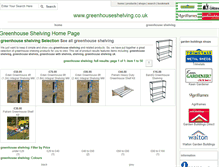 Tablet Screenshot of greenhouseshelving.co.uk